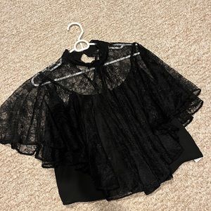 Zara Size USA Small Lace shirt with black tank